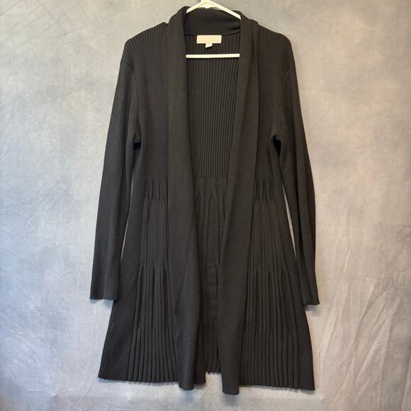 Carolyn Taylor Open Front Cardigan Womens Medium Long Sleeve Knit Sweater Layer - Picture 1 of 10